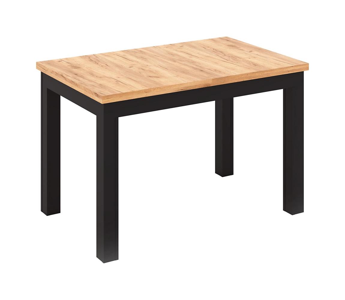 Rozkladací jedálenský stôl DOO 120/160x75 cm dub artisan/čierna 5903018212708