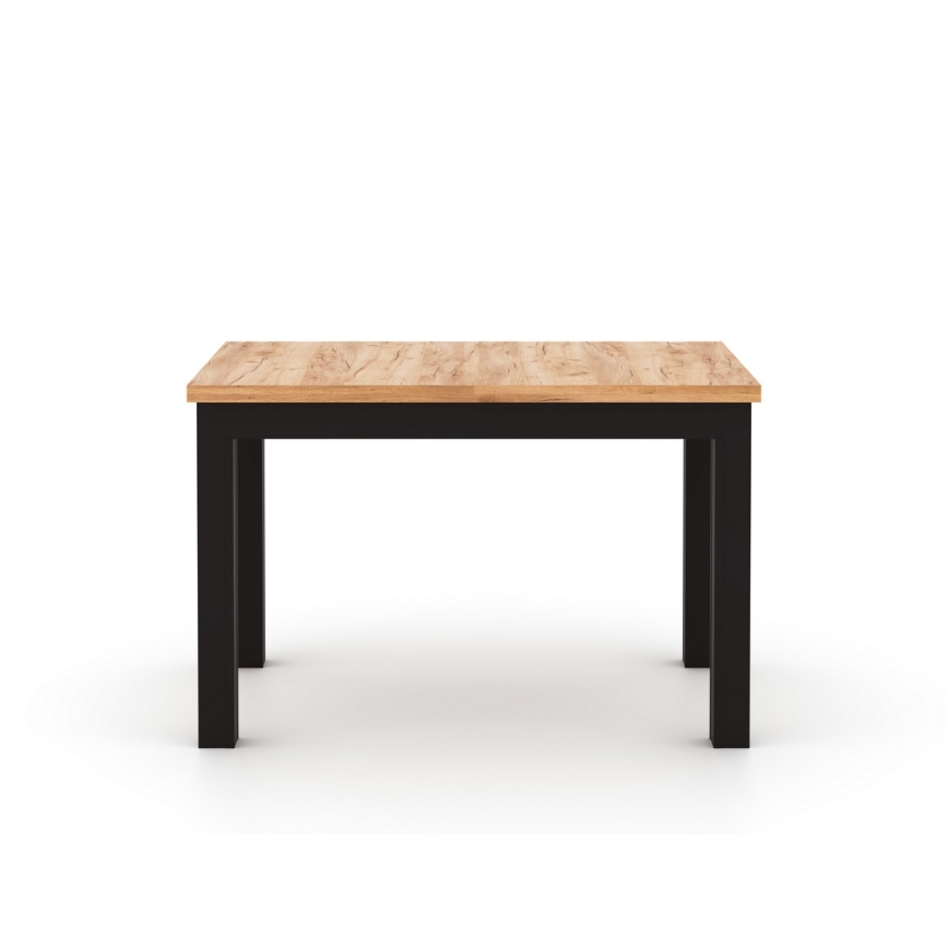 Rozkladací jedálenský stôl DOO 120/160x75 cm dub artisan/čierna