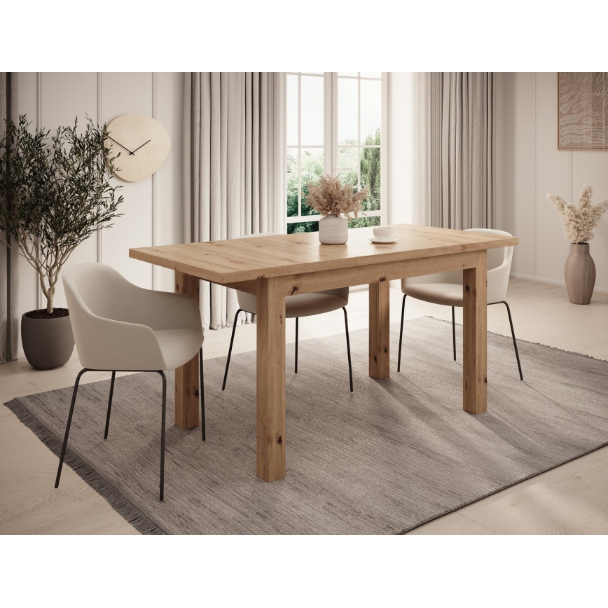 Rozkladací jedálenský stôl DOO 120/160x75 cm dub artisan