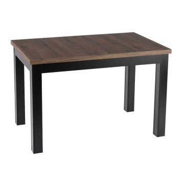 Rozkladací jedálenský stôl DOO 120/160x75 cm makadamia/čierna