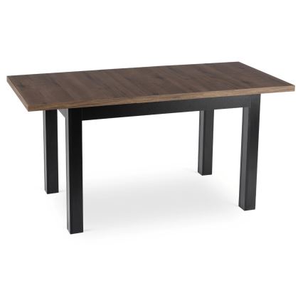 Rozkladací jedálenský stôl DOO 120/160x75 cm makadamia/čierna