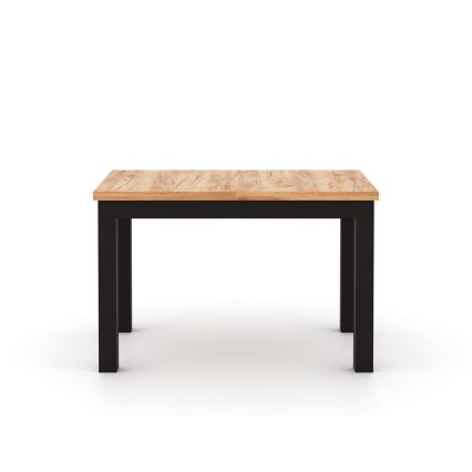 Rozkladací jedálenský stôl DOO dub artisan/čierna
