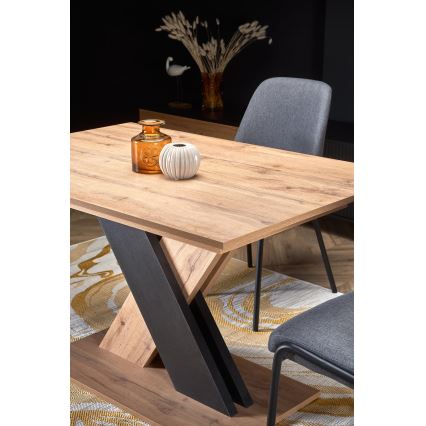 Rozkladací jedálenský stôl DROM 130/175x85 cm dub wotan/čierna