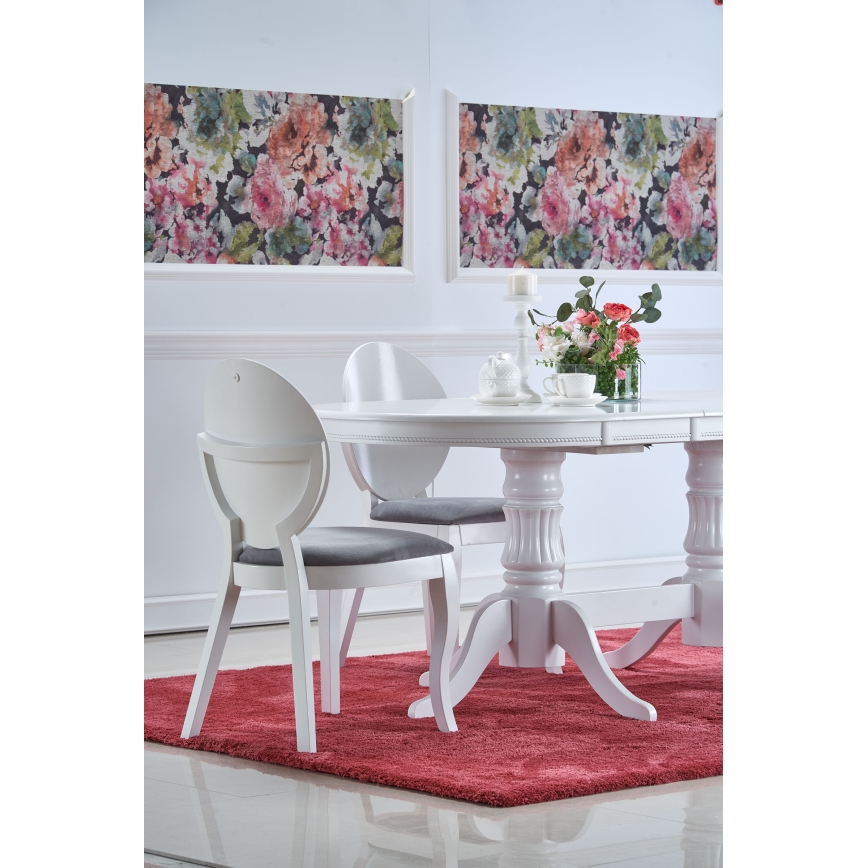 Rozkladací jedálenský stôl FUERTE 150/190x90 cm biely