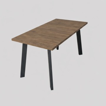 Rozkladací jedálenský stôl KERNO 150/190x80 cm dub Lefkas/čierna