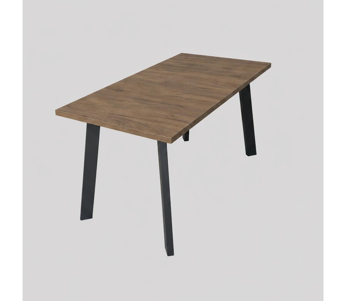 Femix Rozkladací jedálenský stôl KERNO 150/190x80 cm dub Lefkas/čierna 8590828054672