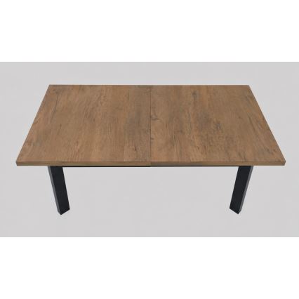 Rozkladací jedálenský stôl KERNO 150/190x80 cm dub Lefkas/čierna