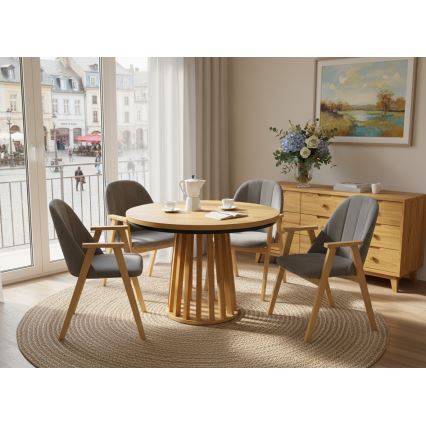 Rozkladací jedálenský stôl NEXUS 100/140x77 cm dub craft/čierna