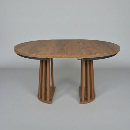 Rozkladací jedálenský stôl NEXUS 100/140x77 cm dub lefkas/čierna
