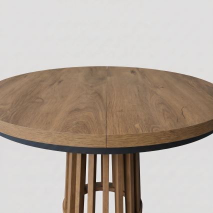 Rozkladací jedálenský stôl NEXUS 100/140x77 cm dub lefkas/čierna