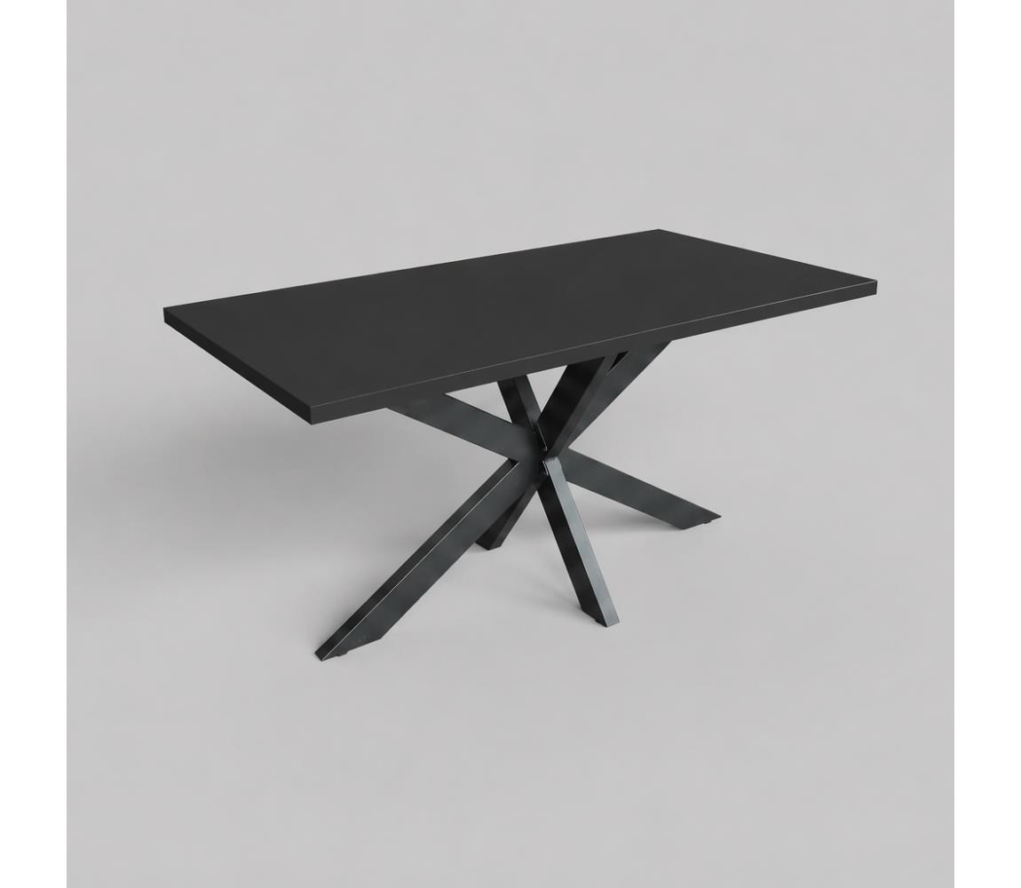 Femix Rozkladací jedálenský stôl SAMLE 150/190x80 cm čierny 8590828054764