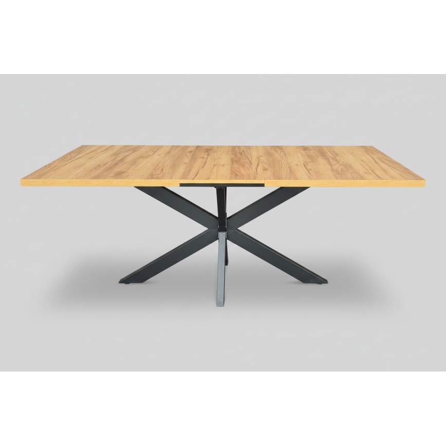 Rozkladací jedálenský stôl SAMLE 150/190x80 cm dub craft/čierna