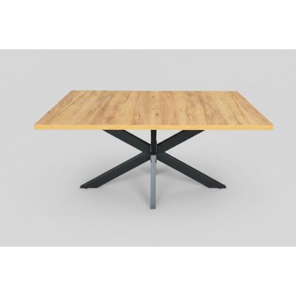 Rozkladací jedálenský stôl SAMLE 150/190x80 cm dub craft/čierna