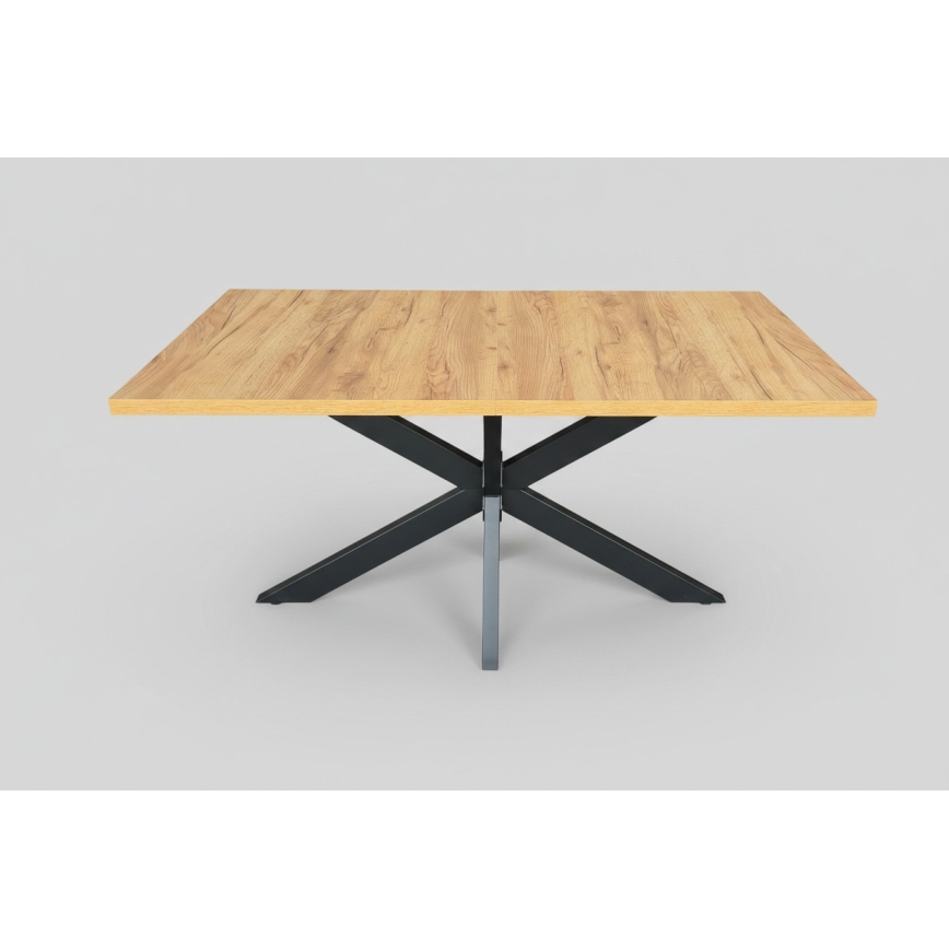 Rozkladací jedálenský stôl SAMLE 150/190x80 cm dub craft/čierna