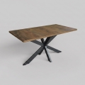 Rozkladací jedálenský stôl SAMLE 150/190x80 cm dub Lefkas/čierna
