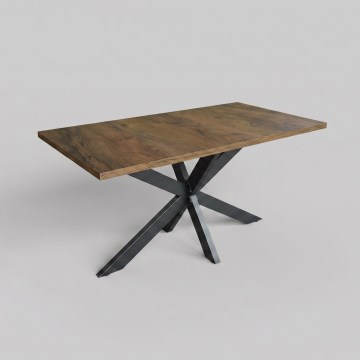 Rozkladací jedálenský stôl SAMLE 150/190x80 cm dub Lefkas/čierna