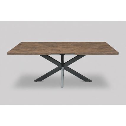 Rozkladací jedálenský stôl SAMLE 150/190x80 cm dub Lefkas/čierna