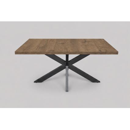 Rozkladací jedálenský stôl SAMLE 150/190x80 cm dub Lefkas/čierna