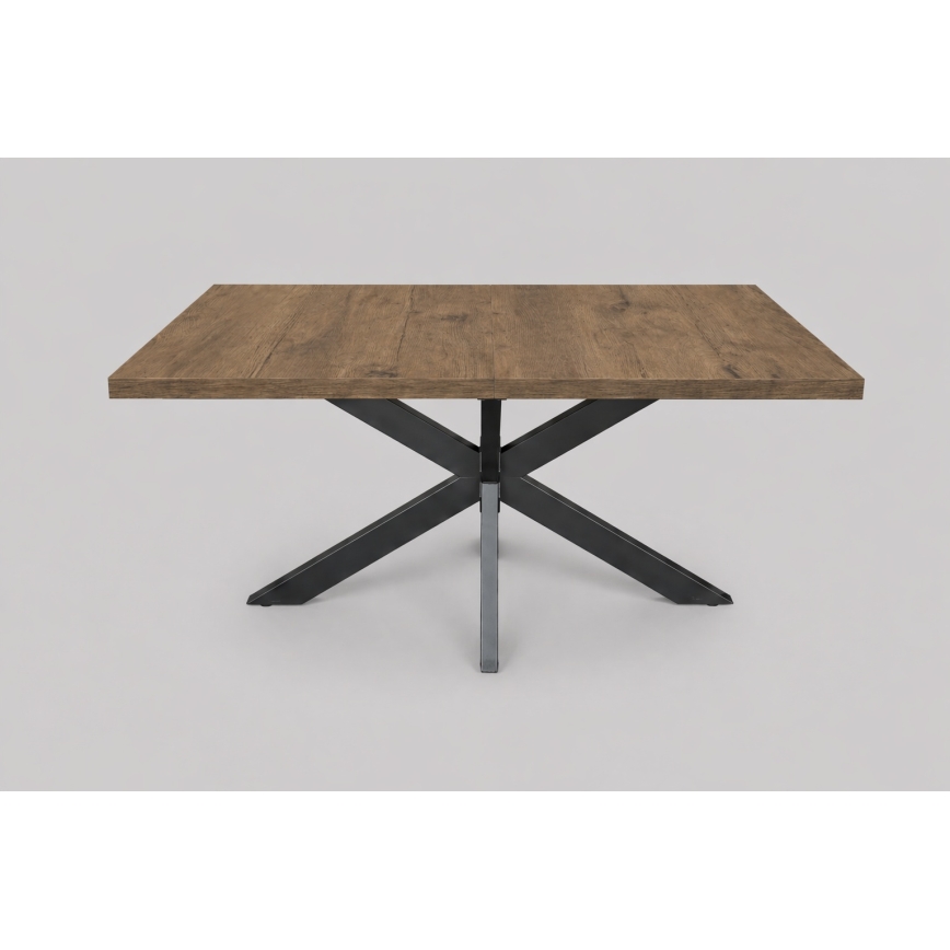 Rozkladací jedálenský stôl SAMLE 150/190x80 cm dub Lefkas/čierna