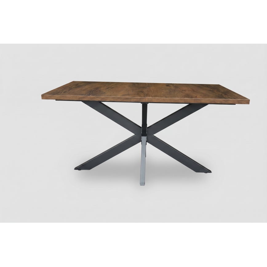Rozkladací jedálenský stôl SAMLE 150/190x80 cm dub Lefkas/čierna