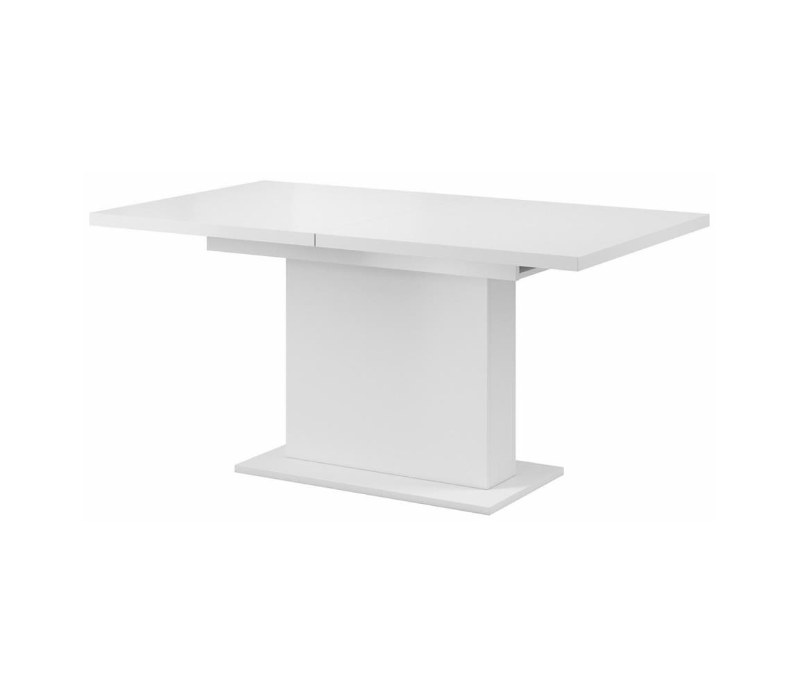 Rozkladací jedálenský stôl STRAP 160/200 x 90 cm biely 5904804562243