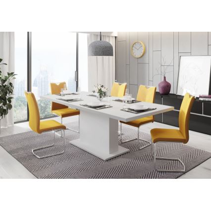 Rozkladací jedálenský stôl STRAP biely