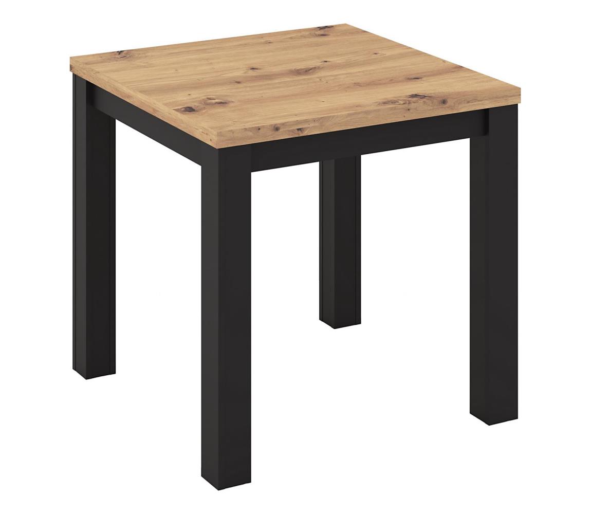 Rozkladací jedálenský stôl ZARO 80/160x80 cm dub artisan/čierna 5903018212692