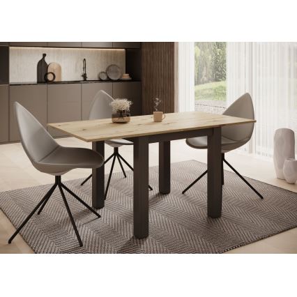 Rozkladací jedálenský stôl ZARO 80/160x80 cm dub artisan/čierna