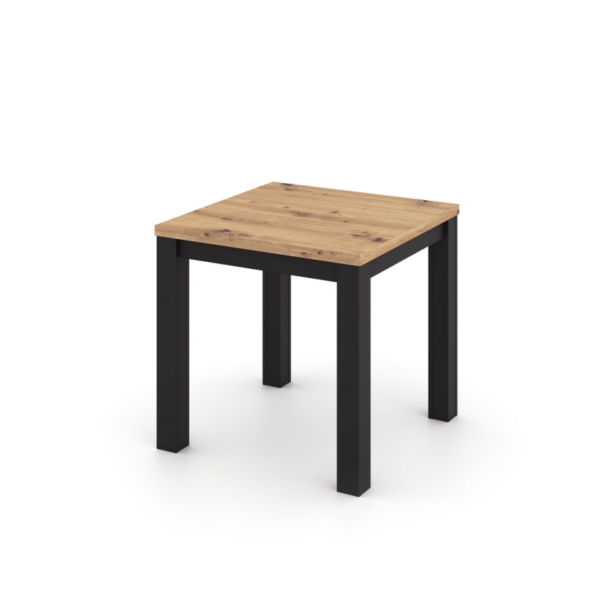 Rozkladací jedálenský stôl ZARO 80/160x80 cm dub artisan/čierna