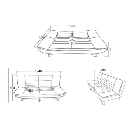 Rozkladacia dvojmiestná pohovka AIRI béžová