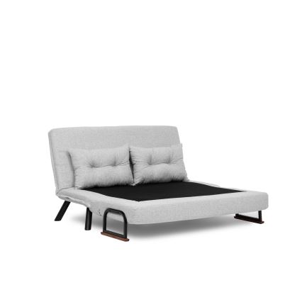 Rozkladacia dvojmiestná pohovka QIRA, sivá