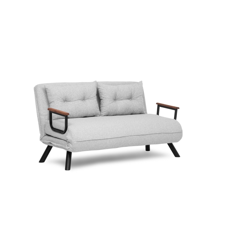 Rozkladacia dvojmiestná pohovka QIRA, sivá