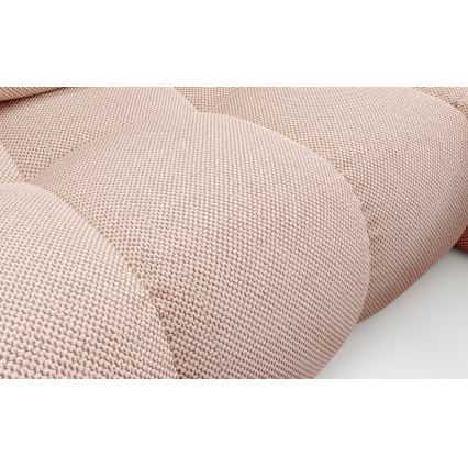 Rozkladacia rohová čalúnená sedacia súprava ALMADA v tvare L s úložným priestorom, pravá, ružová