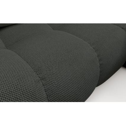 Rozkladacia rohová čalúnená sedacia súprava ALMADA, pravá, v tvare L, s úložným priestorom, antracit