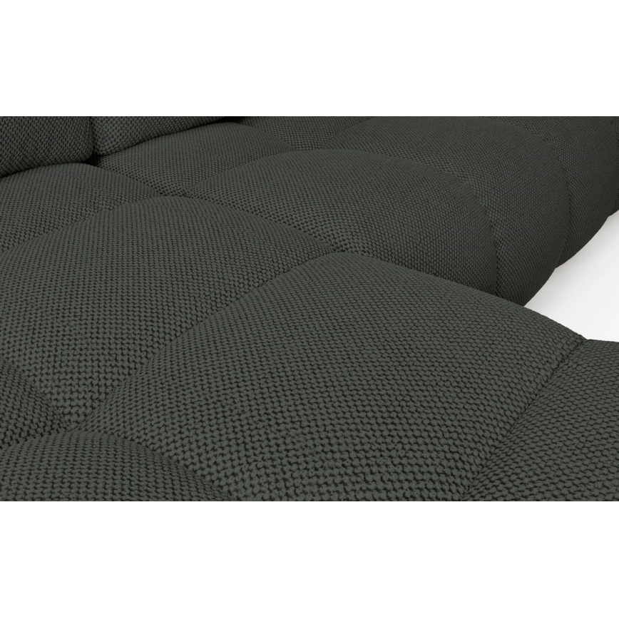 Rozkladacia rohová čalúnená sedacia súprava do tvaru L s úložným priestorom ALMADA, ľavá, antracit