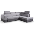 Rozkladacia rohová sedacia súprava do L s úložným priestorom MATRIX sivá pravá