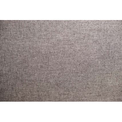 Rohová sedačka s rozkladacím lôžkom je zobrazená na bielom pozadí. Sedačka má hnedo-béžovú farbu. Je označená rozmermi: 255 cm a 130 cm.