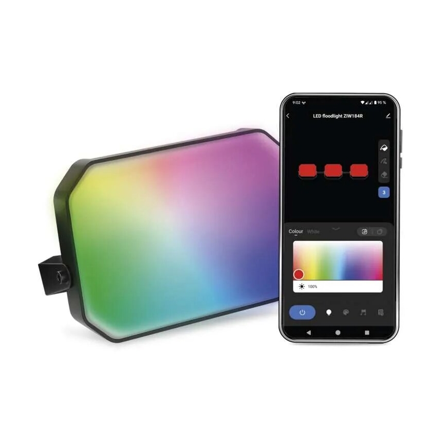 LED RGBIC Stmievateľný vonkajší reflektor GoSmart - rozšírenie LED/4W/230V 3000-6500K IP65 Wi-Fi Tuya