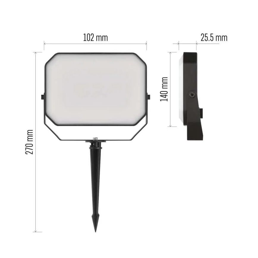 LED RGBIC Stmievateľný vonkajší reflektor GoSmart - rozšírenie LED/4W/230V 3000-6500K IP65 Wi-Fi Tuya