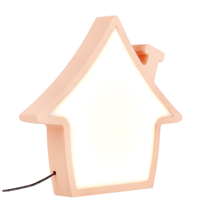 Ružová LED stolná lampa pre deti HOUSE LED/10W/230V