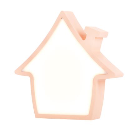 Ružová LED stolná lampa pre deti HOUSE LED/10W/230V