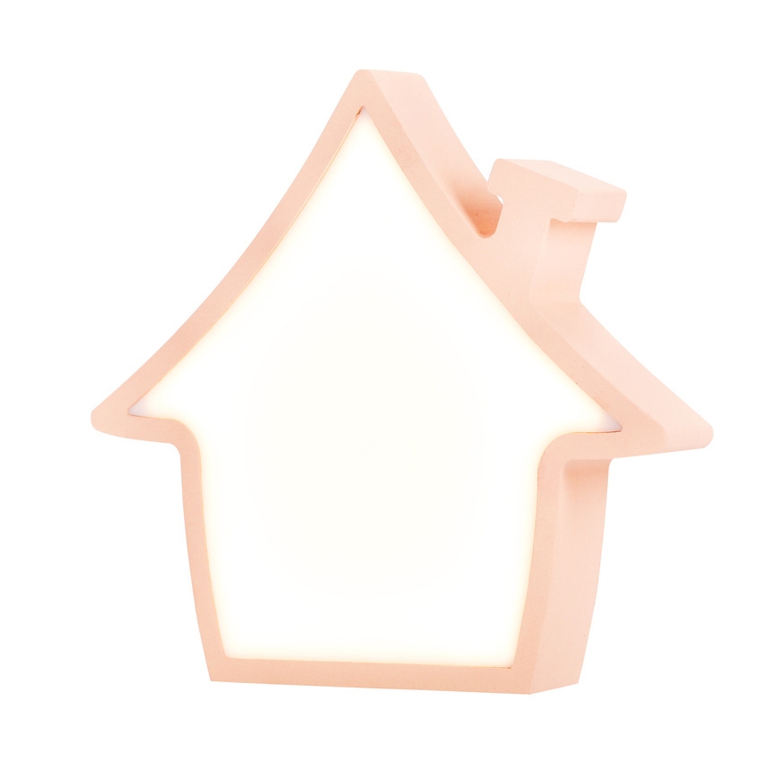 Ružová LED stolná lampa pre deti HOUSE LED/10W/230V