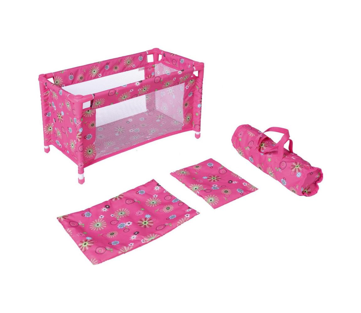 Teddies Ružová postieľka pre bábiky 00160006