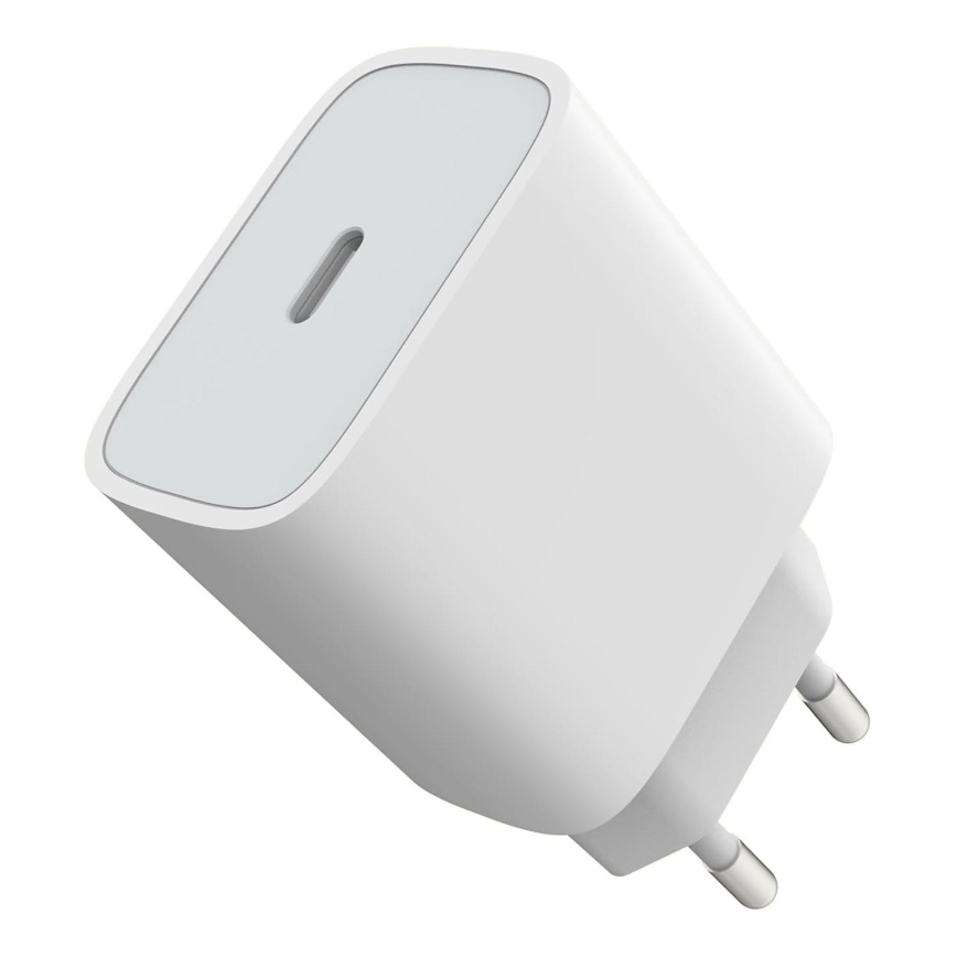 Rychlonabíjací adaptér Power Delivery 20W USB-C biela