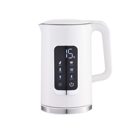 Rýchlovarná kanvica s LCD displejom 1,7 l 2200W/230V biela + cestovný hrnček 450 ml