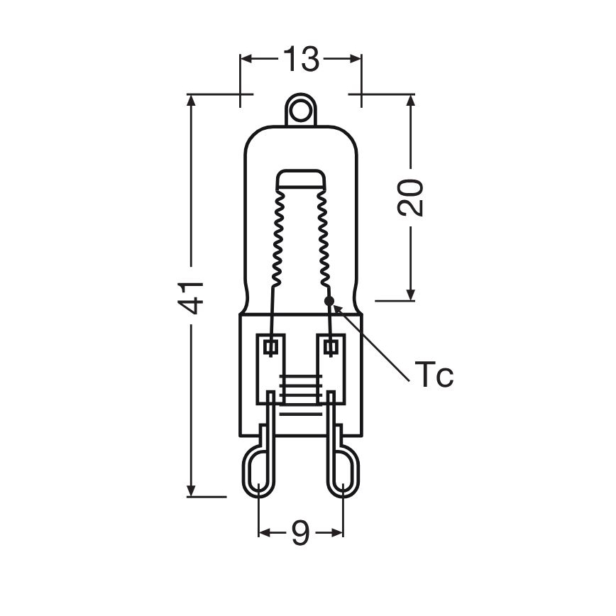 SADA 10 ks žiaroviek do rúry HALOPIN G9/25W/230V 2700K - Osram