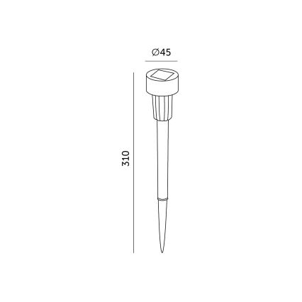SADA 10x LED Solárna lampa LED/0,06W/1,2V 6000K IP44 40 mAh
