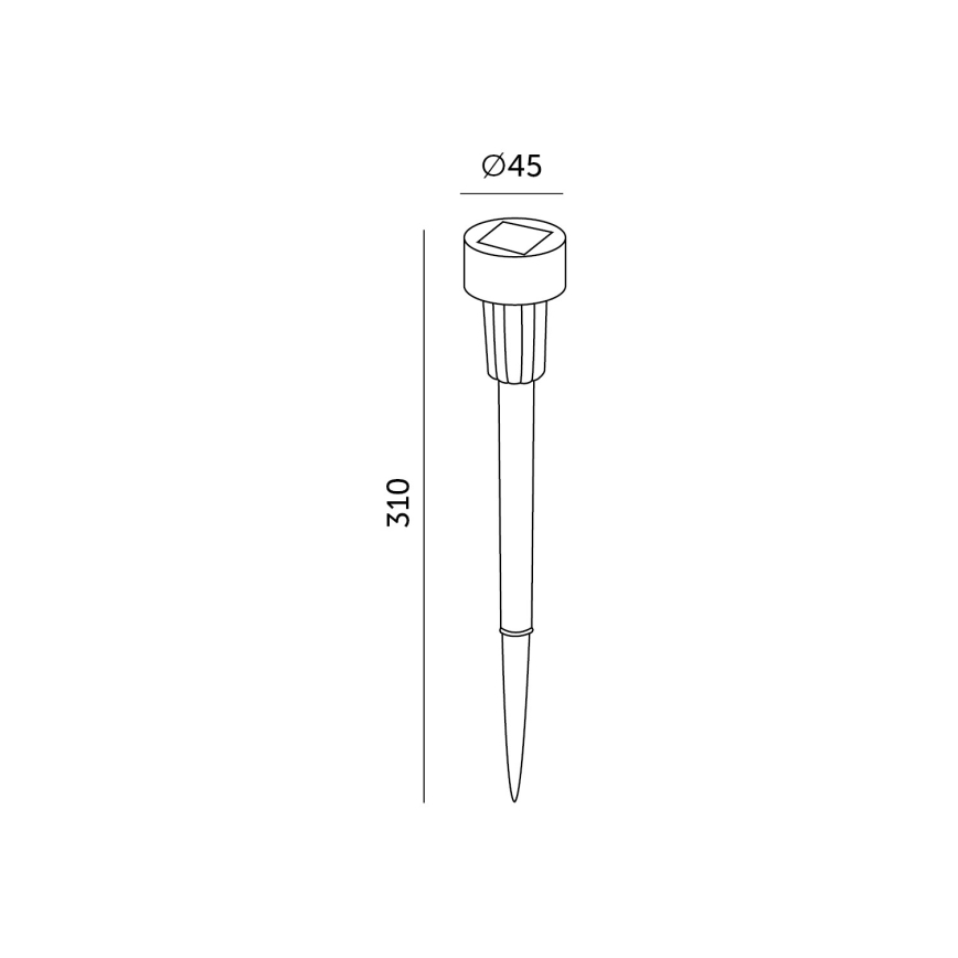 SADA 10x LED Solárna lampa LED/0,06W/1,2V 6000K IP44 40 mAh