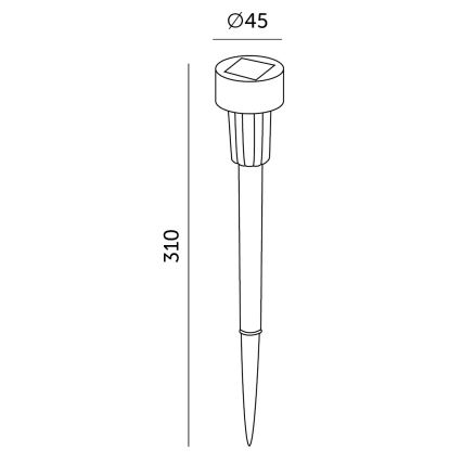 SADA 10x LED Solárna lampa LED/0,06W/1,2V 6000K IP44 40 mAh