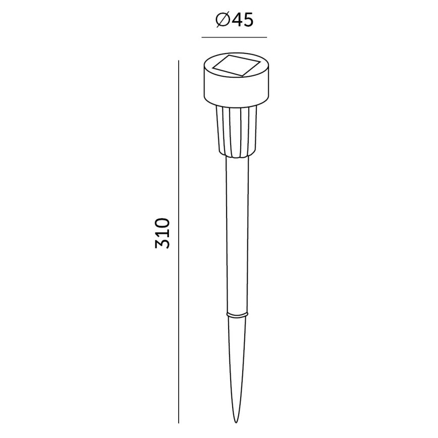 SADA 10x LED Solárna lampa LED/0,06W/1,2V 6000K IP44 40 mAh